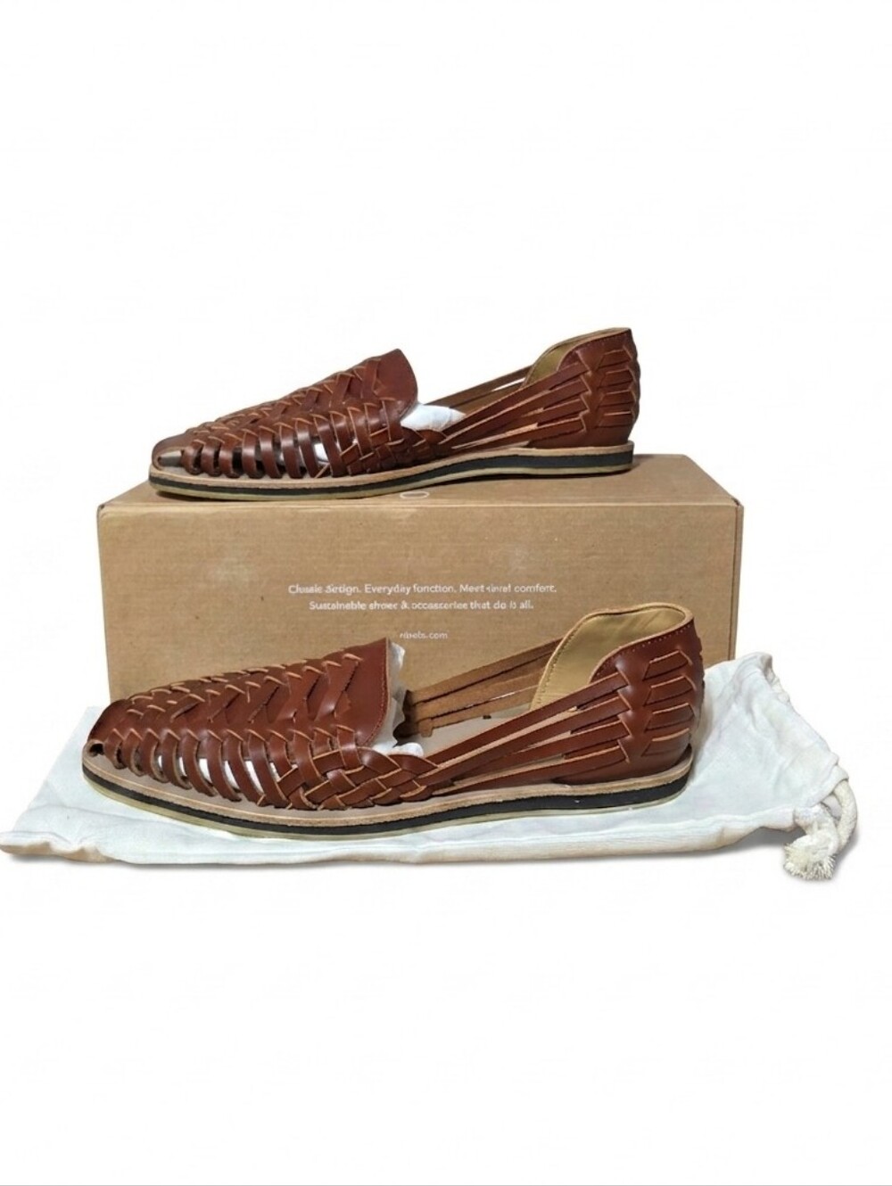 Nisolo Mens Huarache Brandy Sandal New Size 10 Slide On Designer Preppy